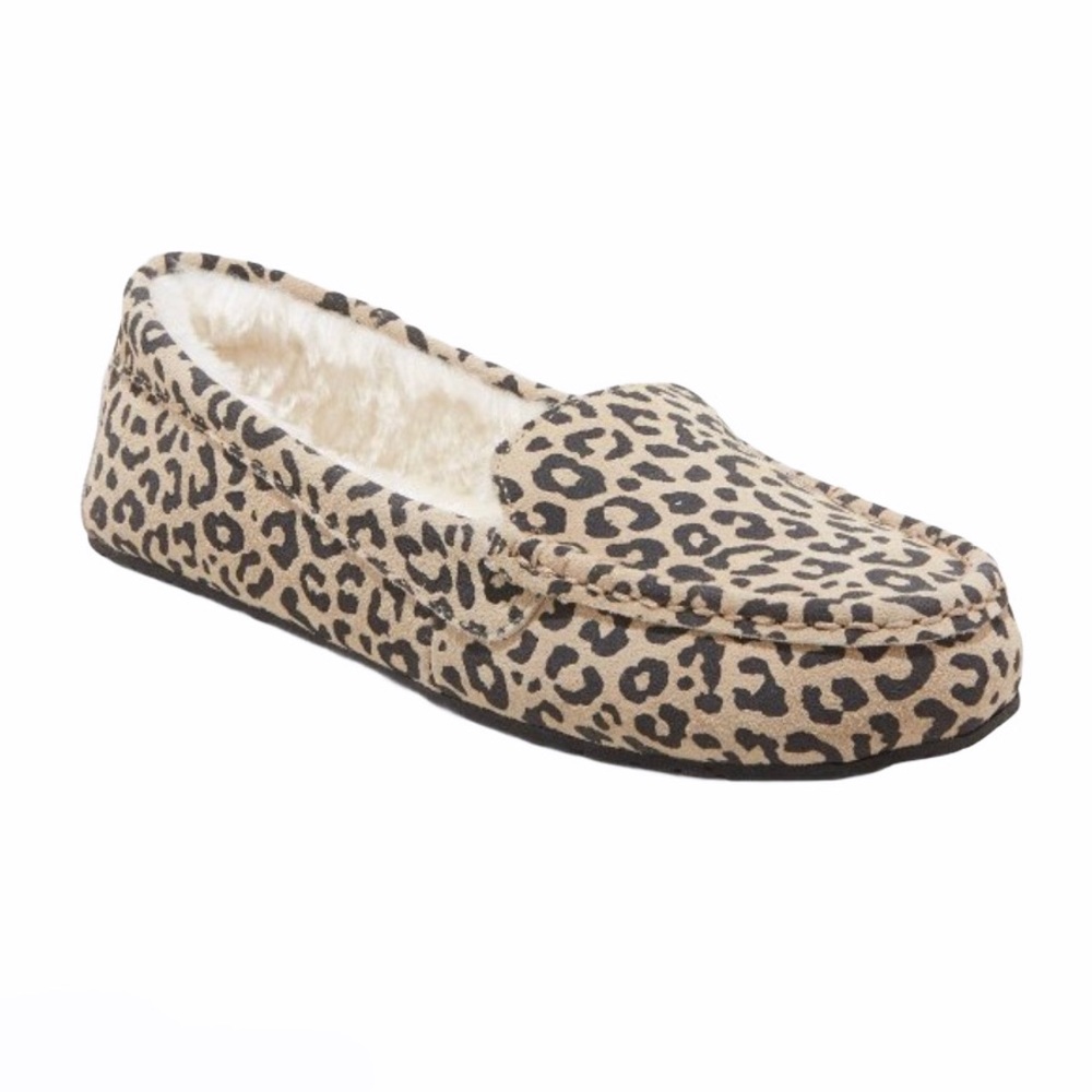 Leopard Print Moccasins, Size 9